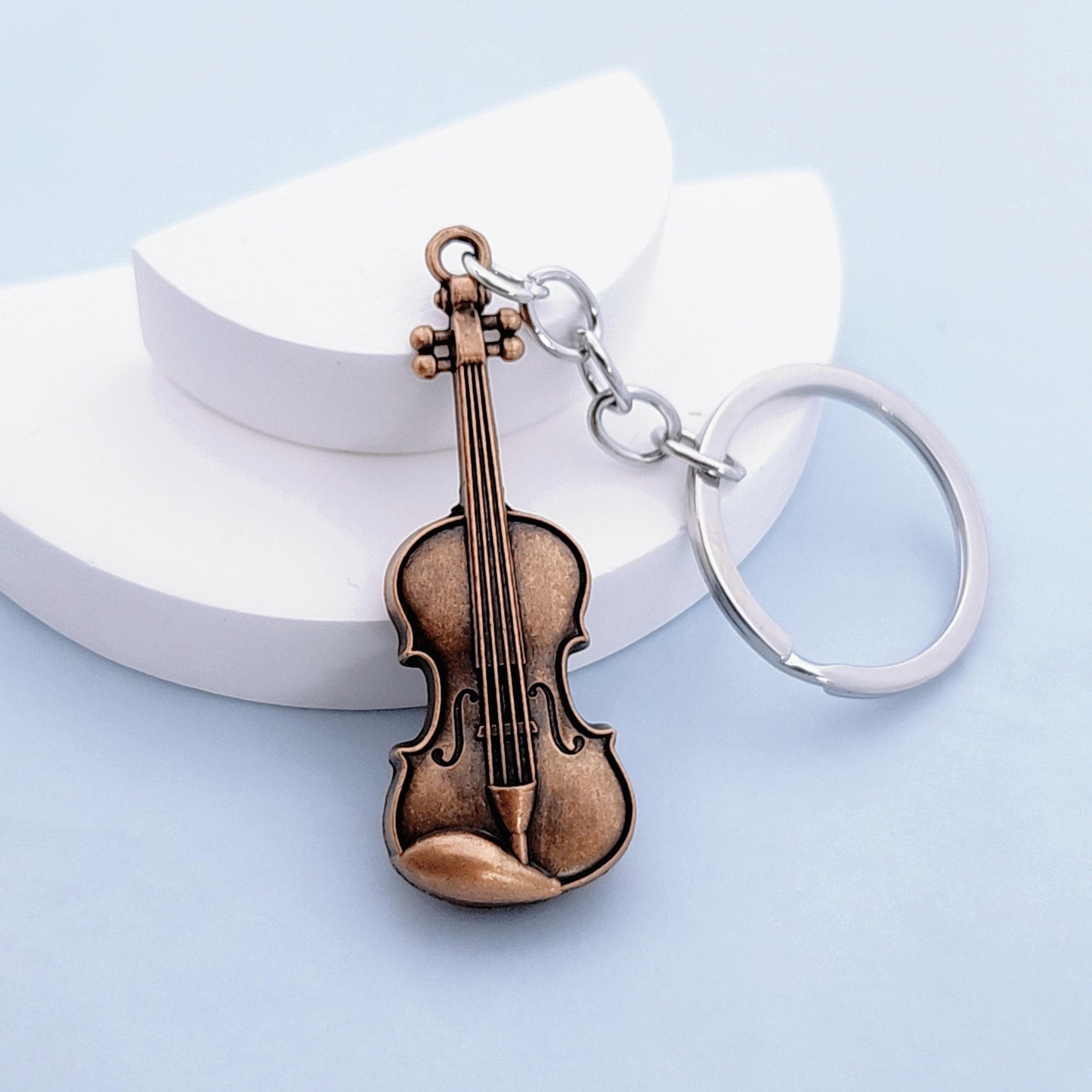 Metal Violin Keyring